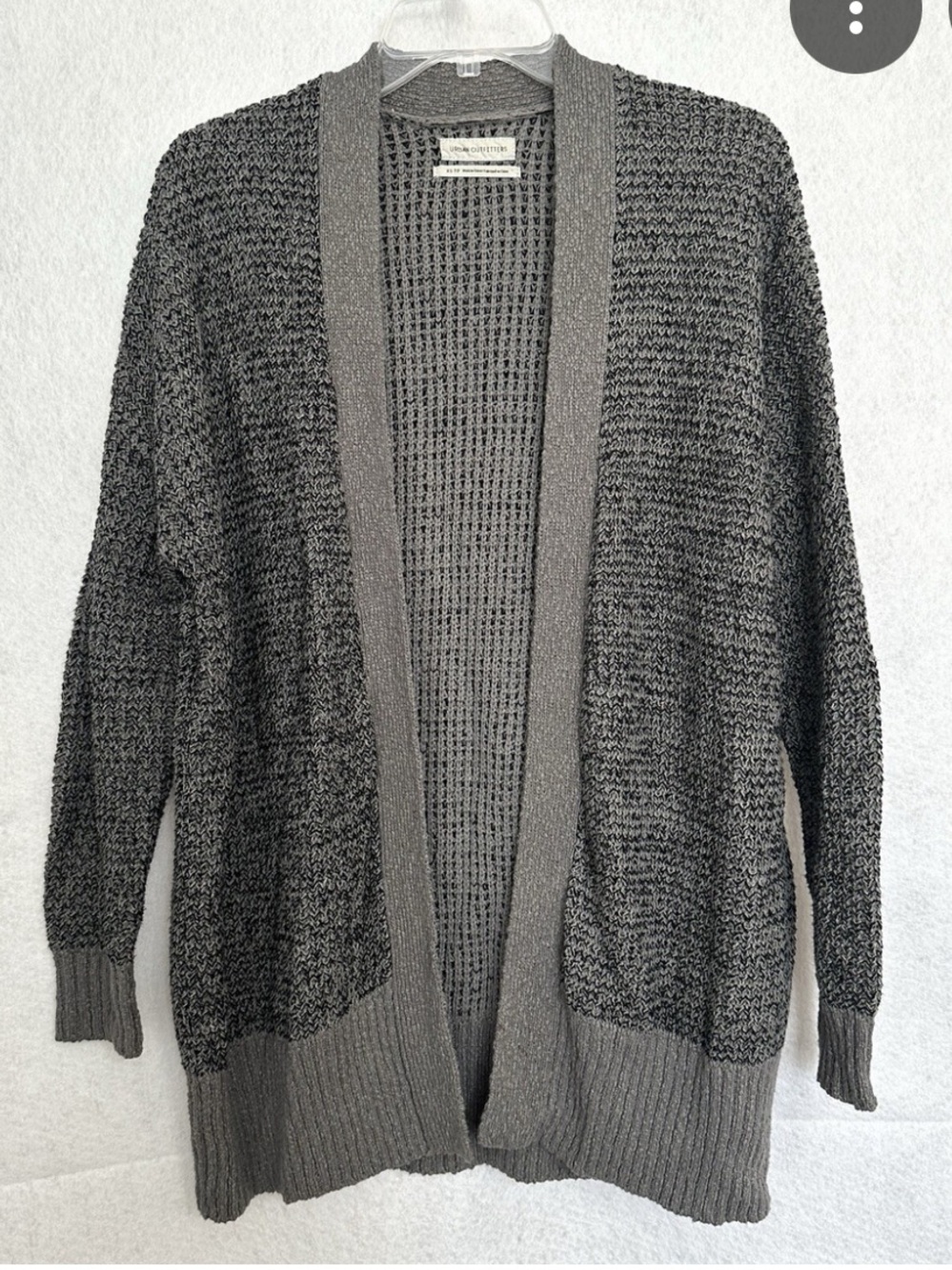 Urban Outfitters Cozy Open-Front Gray Knit Cardigan Sweater - Small